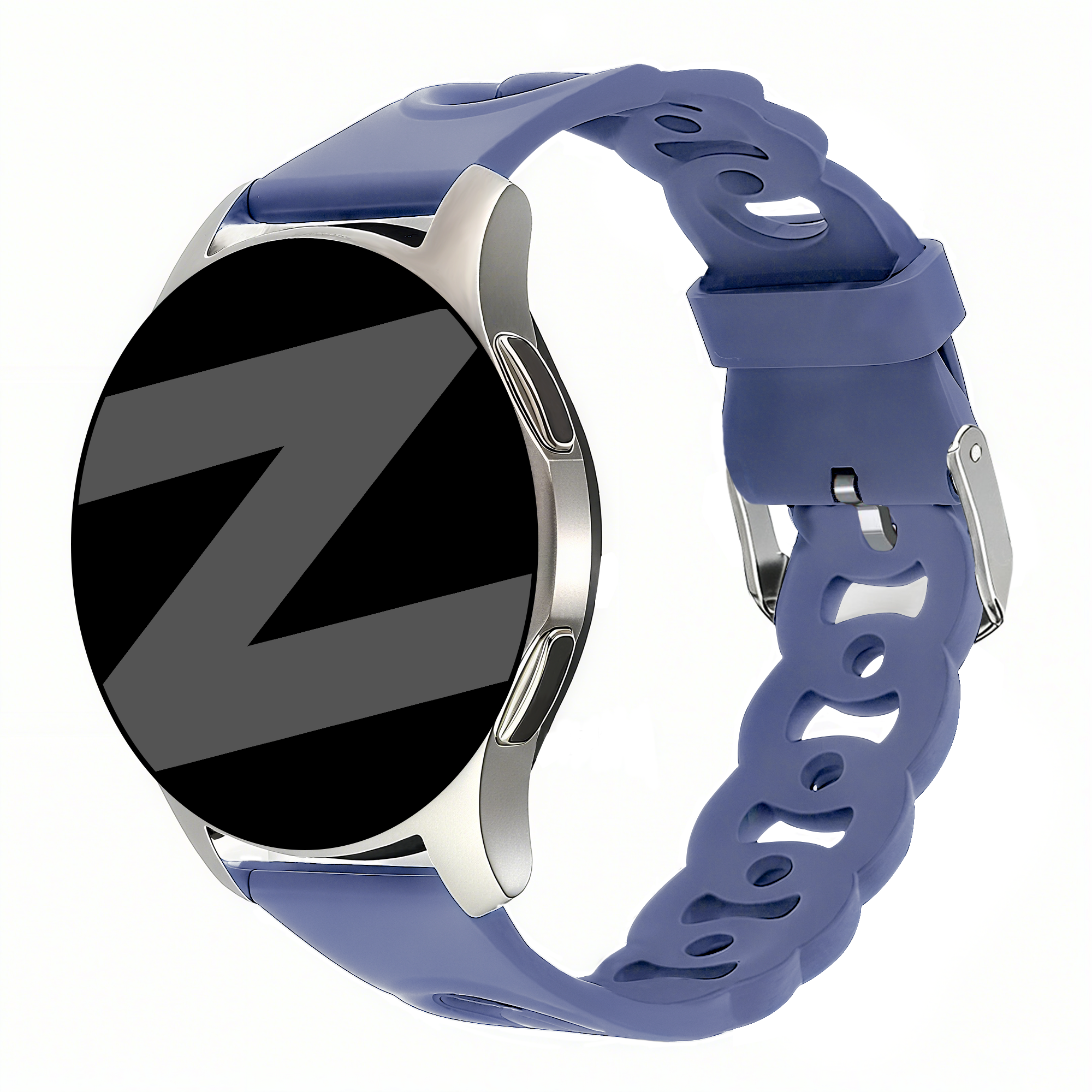 Bandz Amazfit Bip 3 (Pro) Silicone Strap 'Chains' (Lavender)