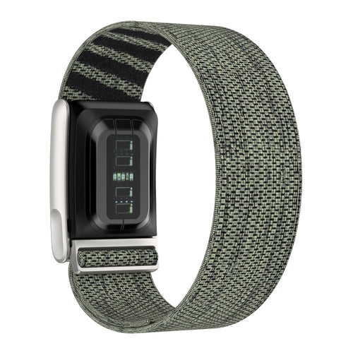 Nylon bandje geschikt voor Whoop 5.0 (grijs-groen)