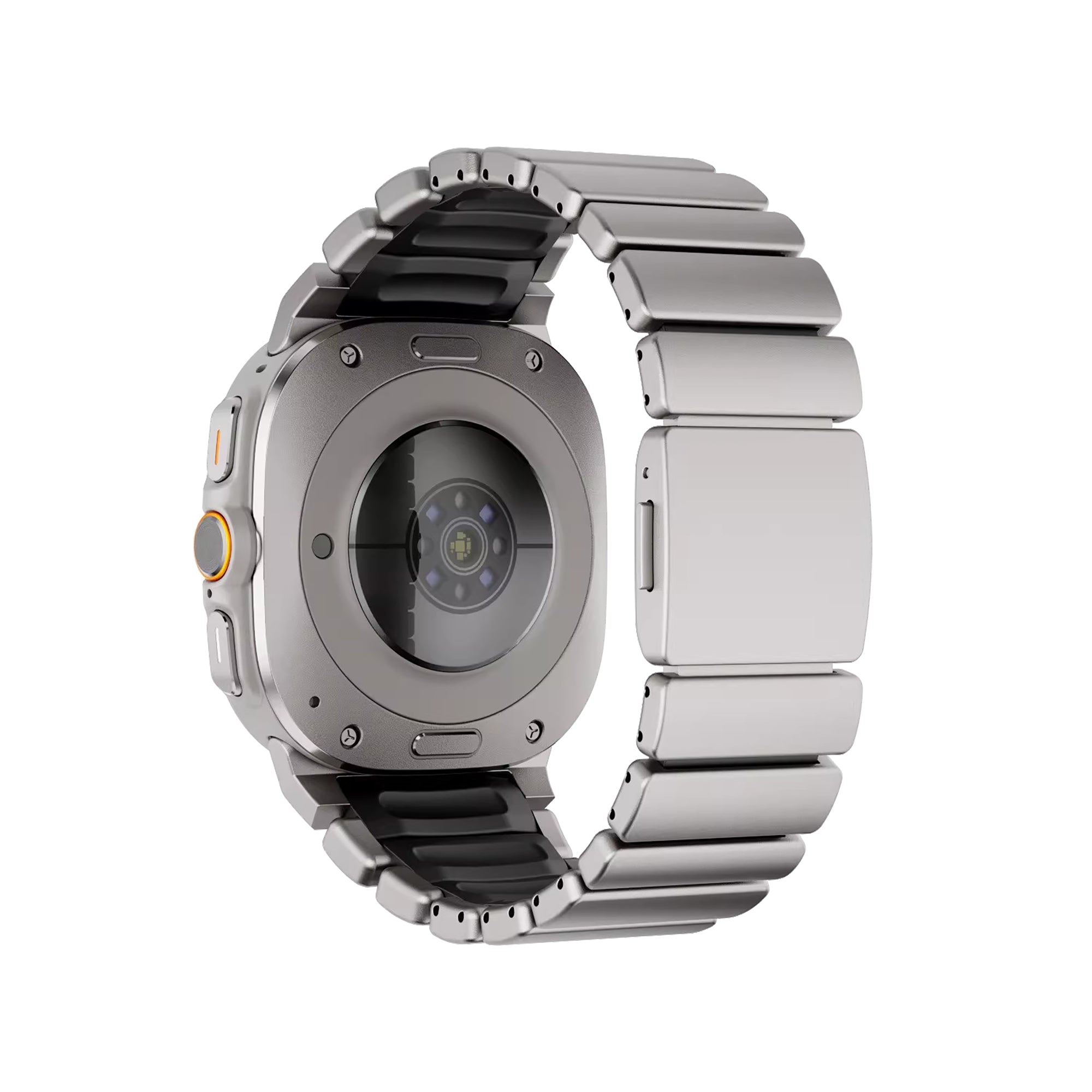 Bandz Samsung Galaxy Watch Ultra titanium band 'Hybrid' (titanium/zwart)