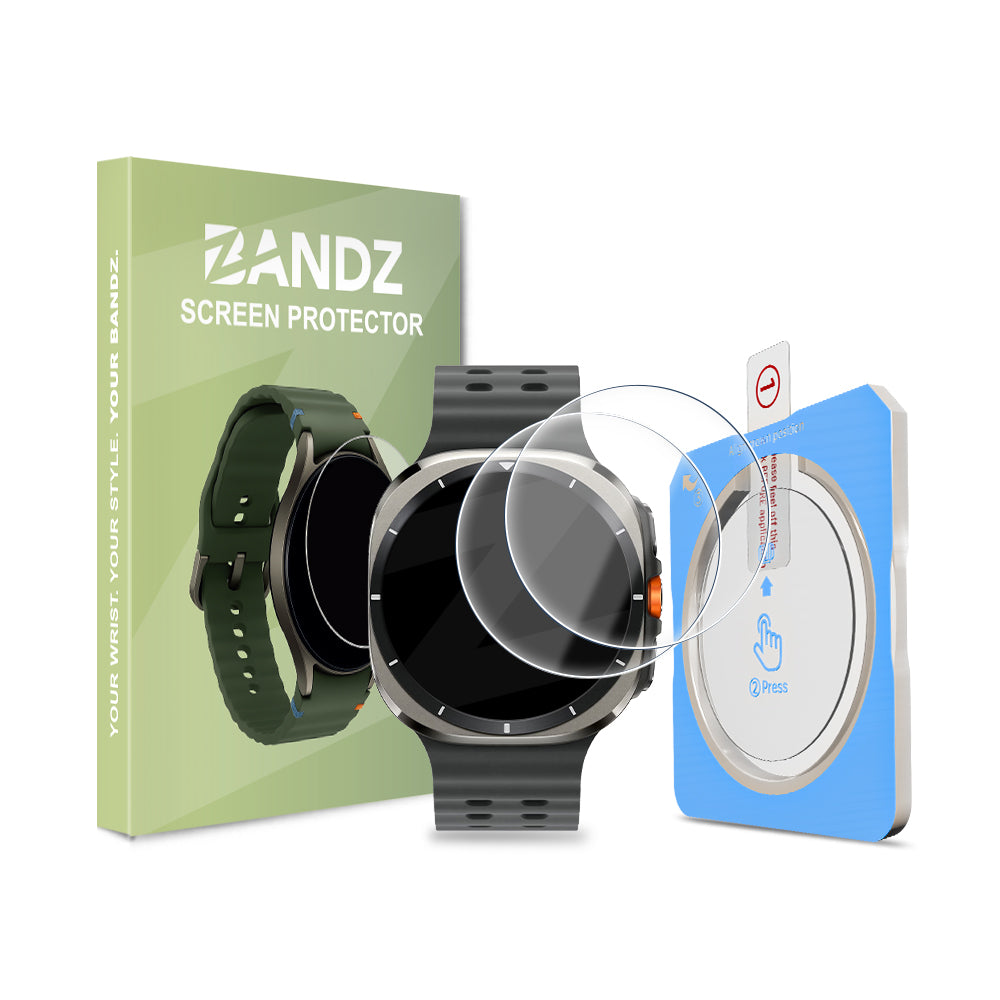 Bandz Samsung Galaxy Watch Ultra screenprotector met One-Click tool