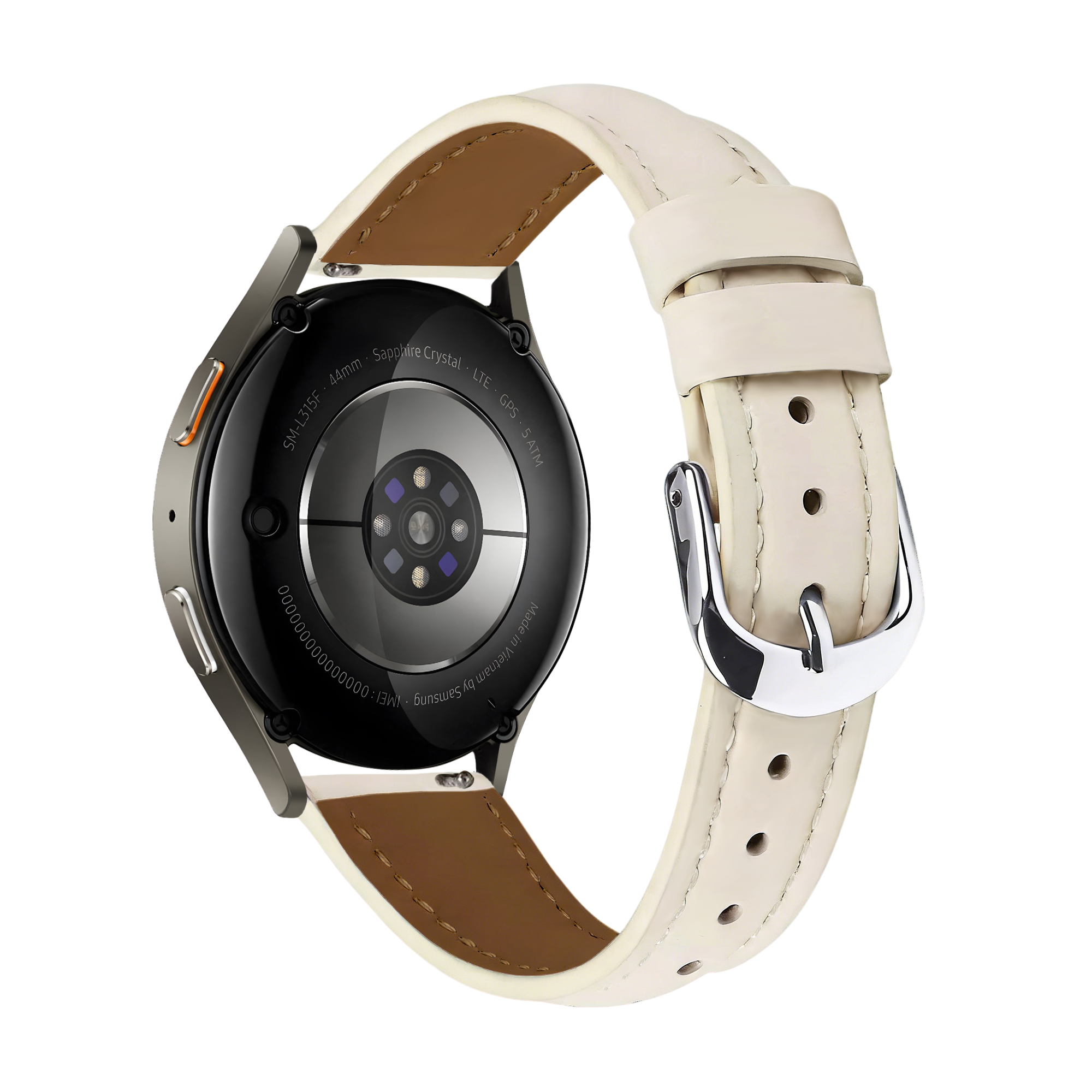 Amazfit Active 2 Slimfit Leather Strap (Light Beige)