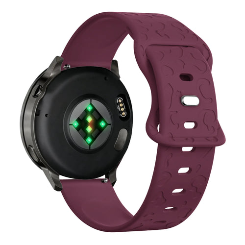 Bandz Garmin Forerunner 170 Silicone Strap 'Leopard' (Wine Red)