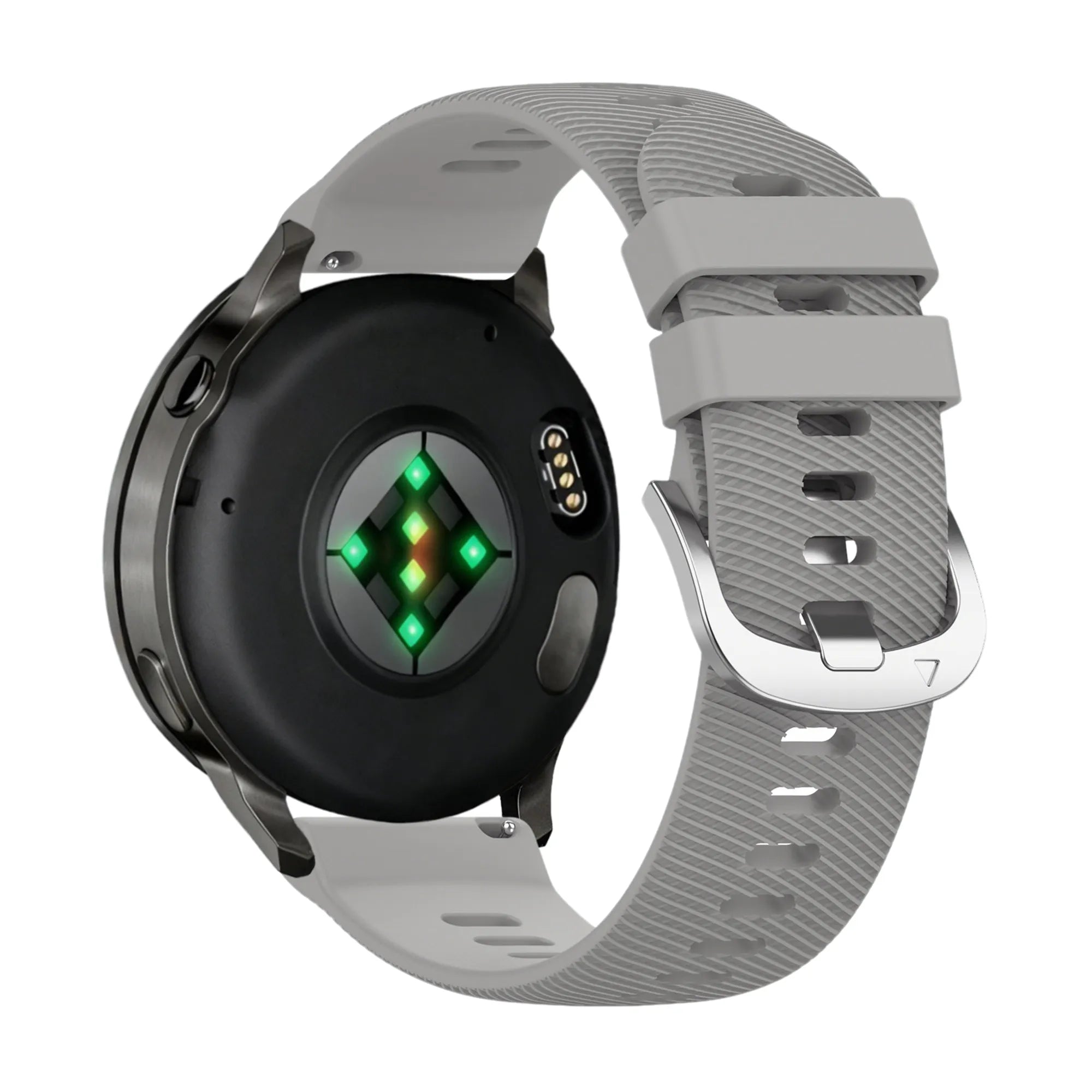 Bandz Garmin Forerunner 255s siliconen band 'Deluxe' (grijs)