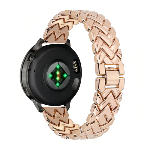 Bandz Garmin Venu 3s metalen band 'V-type' (roségoud)