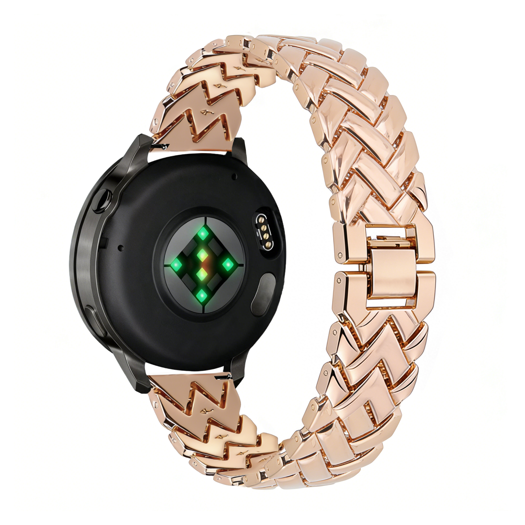 Bandz Garmin Venu 3s metalen band 'V-type' (roségoud)