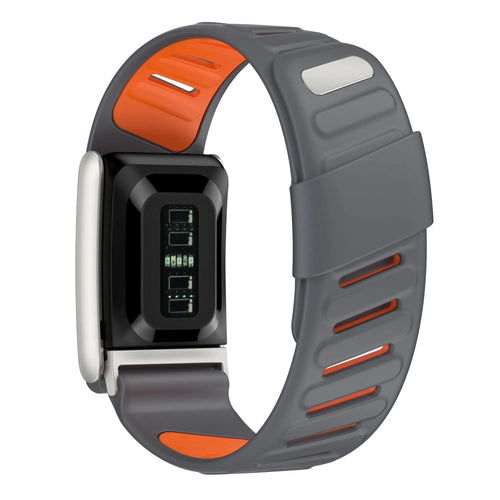 Sport bandje geschikt voor Whoop 5.0 (donkergrijs/oranje)
