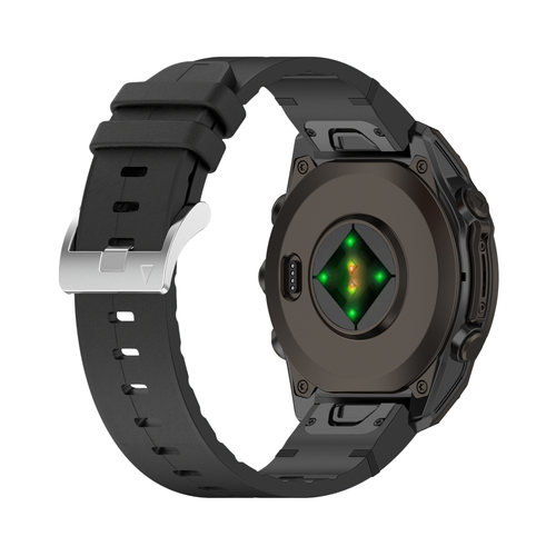 Garmin Descent Mk3i - 51mm leren hybrid bandje (zwart)