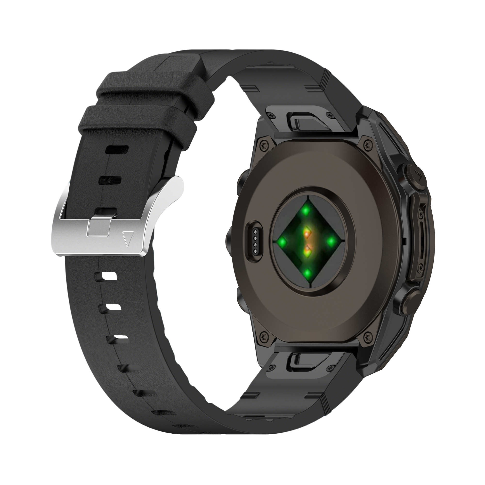 Garmin Approach S62 Leather Hybrid Strap (Black)