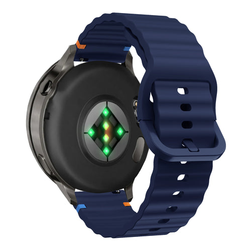 Bandz Garmin Forerunner 165 Silicone Strap 'Wave' (Dark Blue)