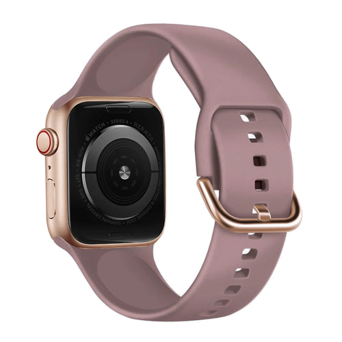 Apple Watch silk siliconen bandje (mauve)