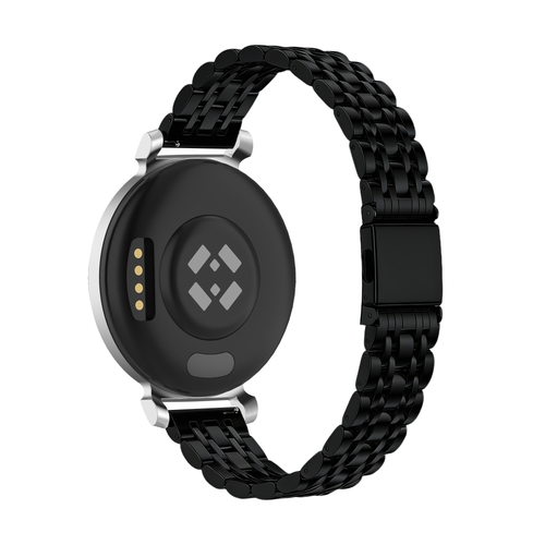 Bandz Garmin Lily 2 stalen band 'Deluxe' (zwart)