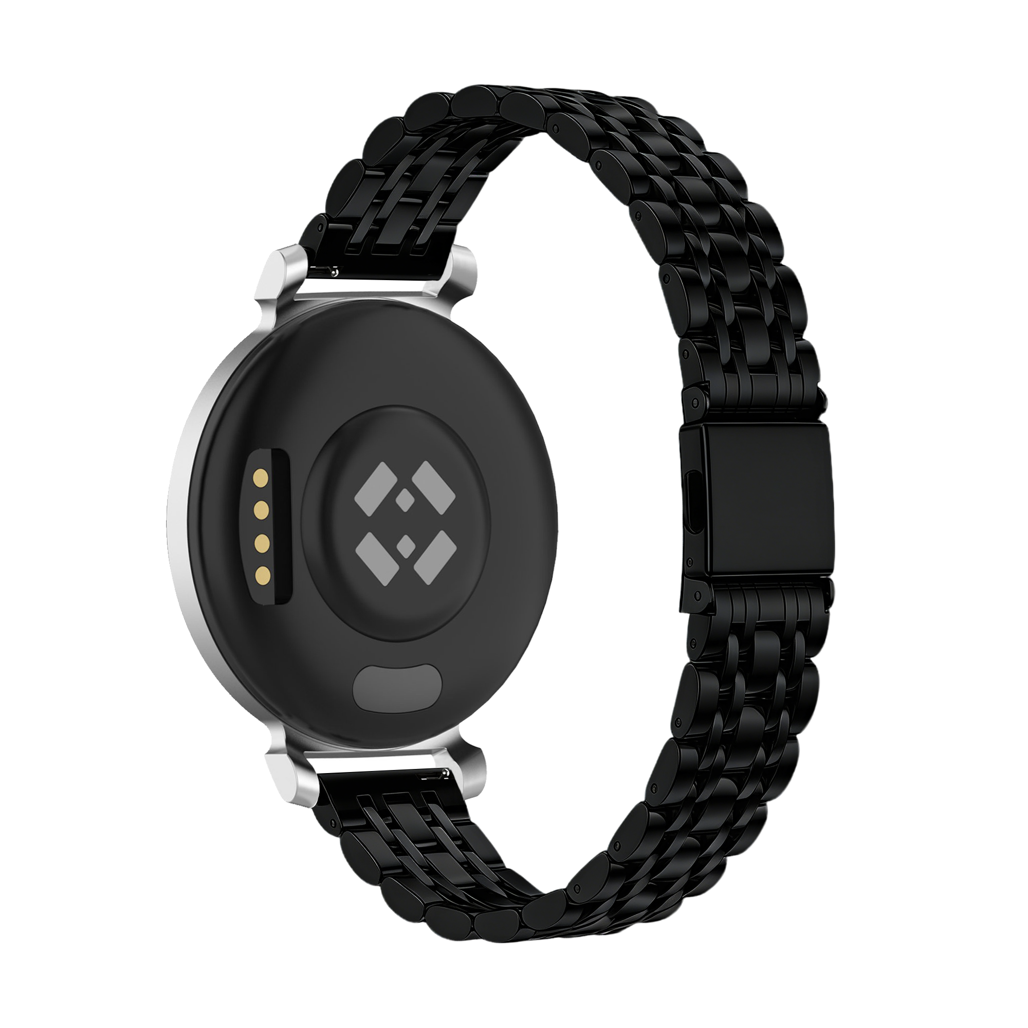 Bandz Garmin Lily 2 stalen band 'Deluxe' (zwart)