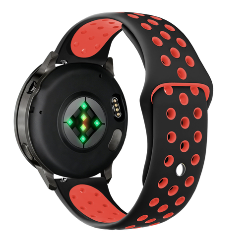 Bandz Garmin Forerunner 265 sport band 'Deluxe' (zwart/rood)