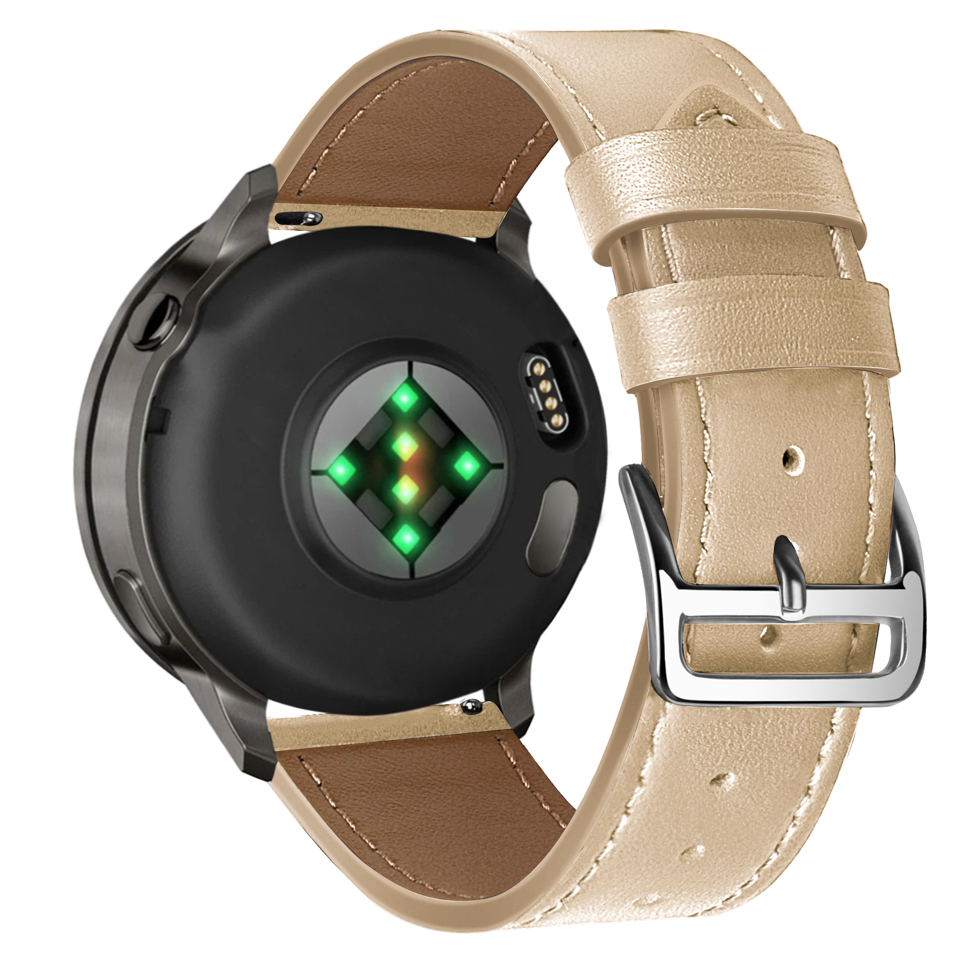 Bandz Garmin Venu 3s Leather Strap 'Deluxe' (Milk Tea)