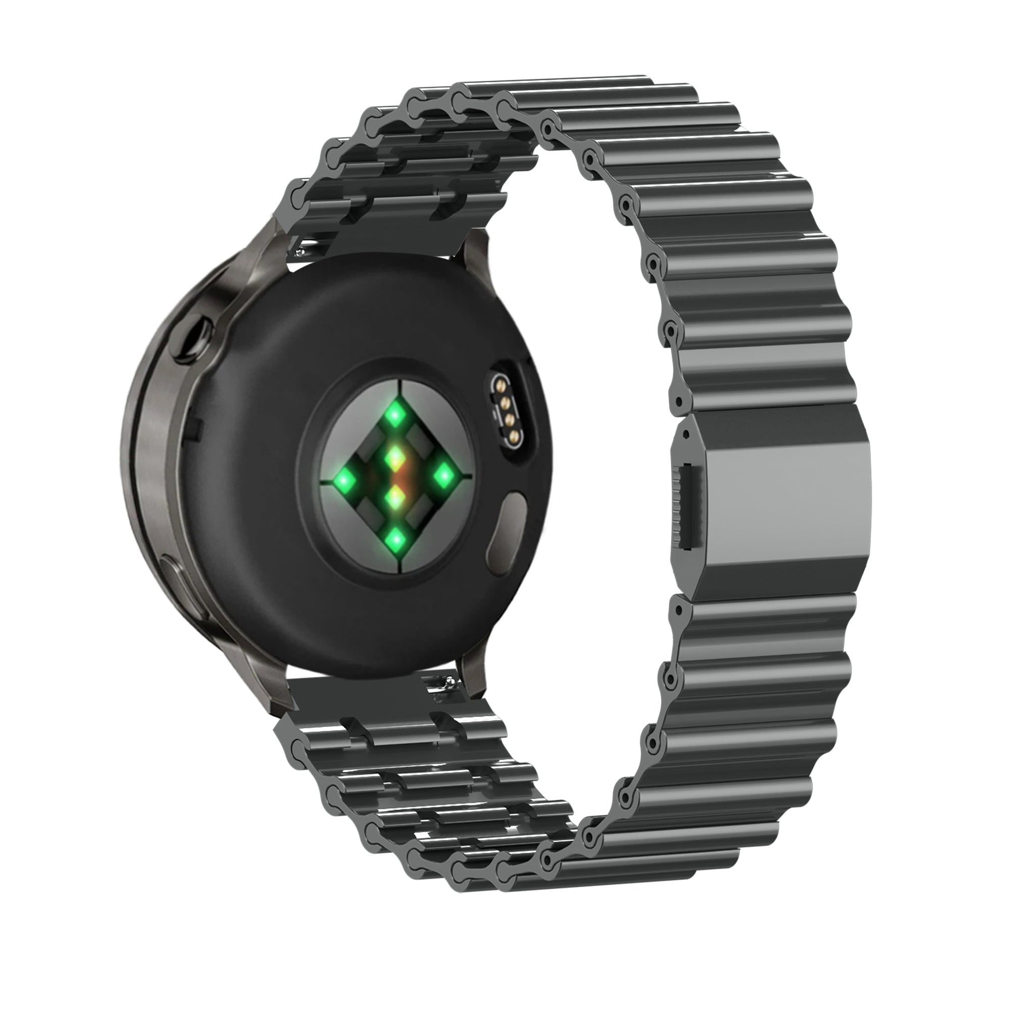 Bandz Garmin Venu 2 premium stalen band 'Ocean' (grafiet)