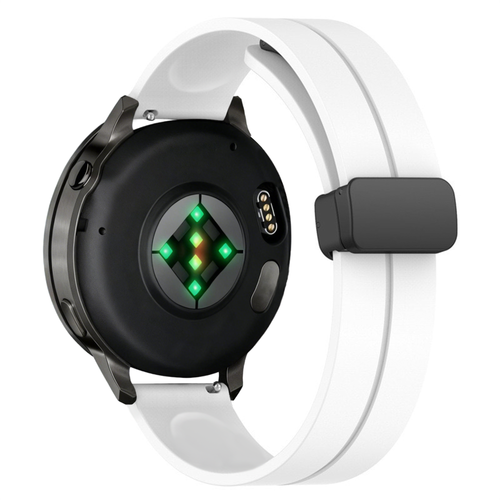 Bandz Garmin Forerunner 265 Silicone Strap with D-Buckle (White)