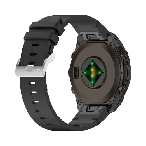 Garmin Descent Mk2(i) leren hybrid bandje (zwart)