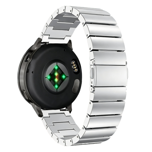 Bandz Garmin Forerunner 265 stalen band 'One Bead' (zilver)