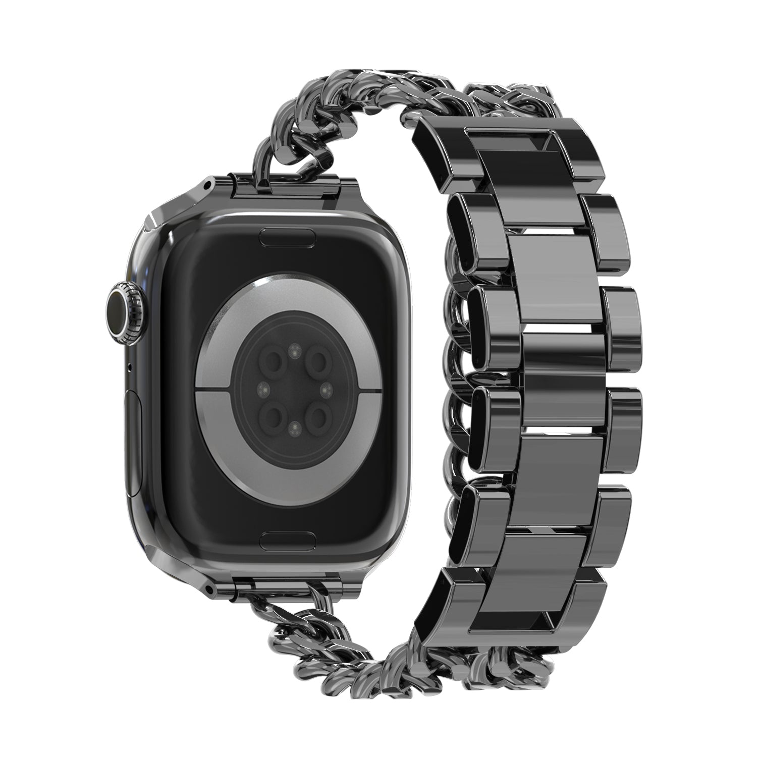 Bandz Apple Watch stalen band 'Double Tour' (zwart)