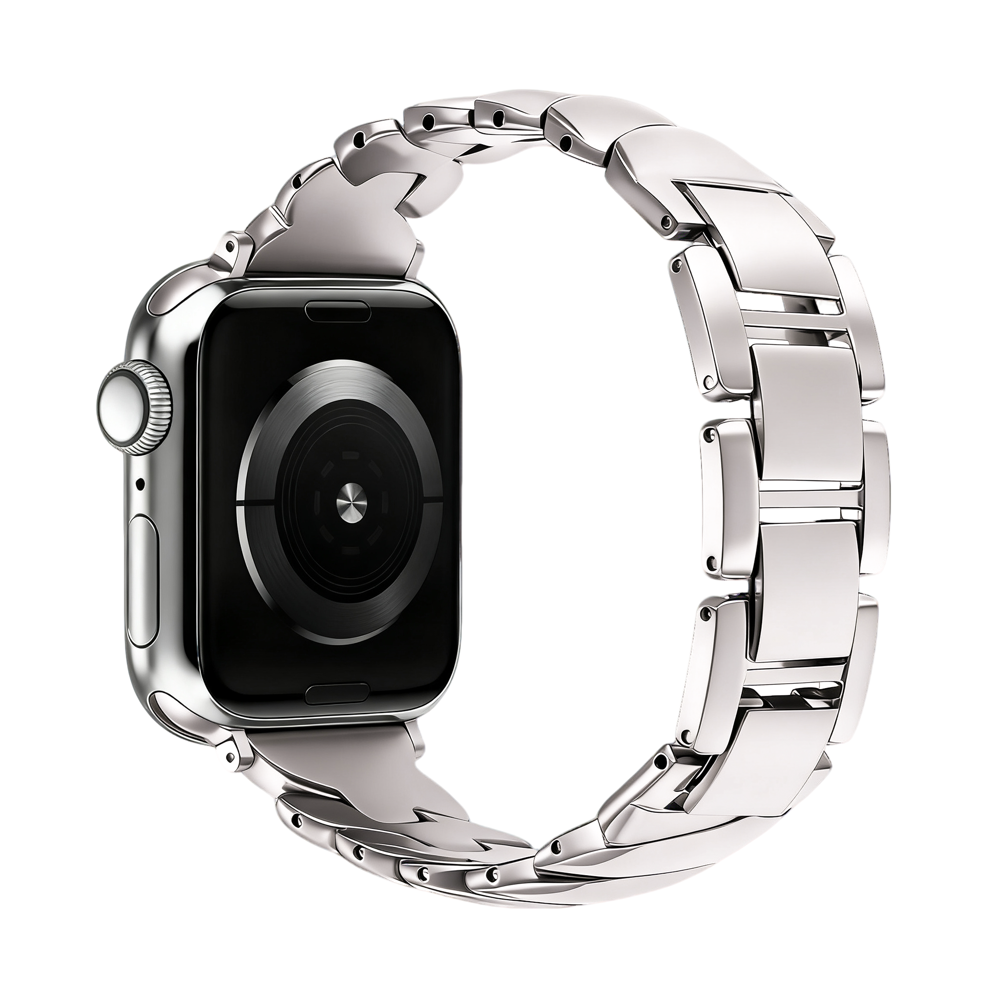 Bandz Apple Watch Premium Metal Strap 'Twisted' (Starlight)