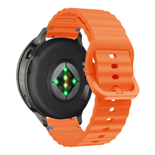 Bandz Garmin Forerunner 265 Silicone Strap 'Wave' (Orange)