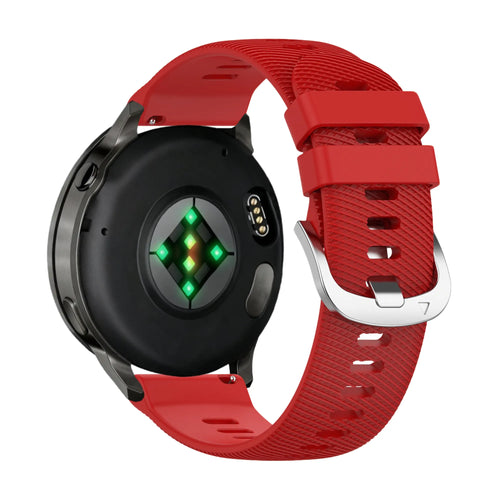 Bandz Garmin Forerunner 265s siliconen band 'Deluxe' (rood)
