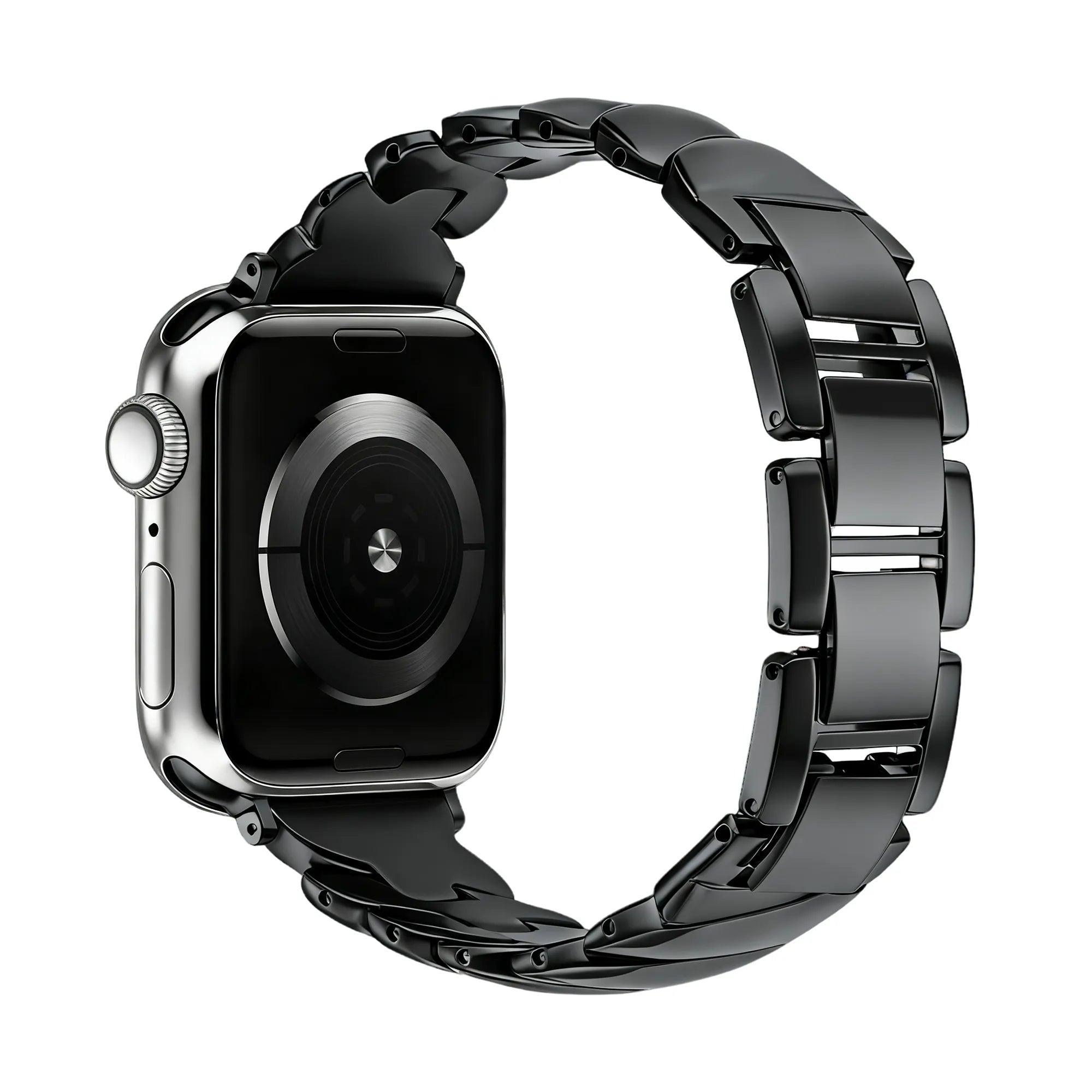 Bandz Apple Watch luxe metalen band 'Twisted' (zwart)