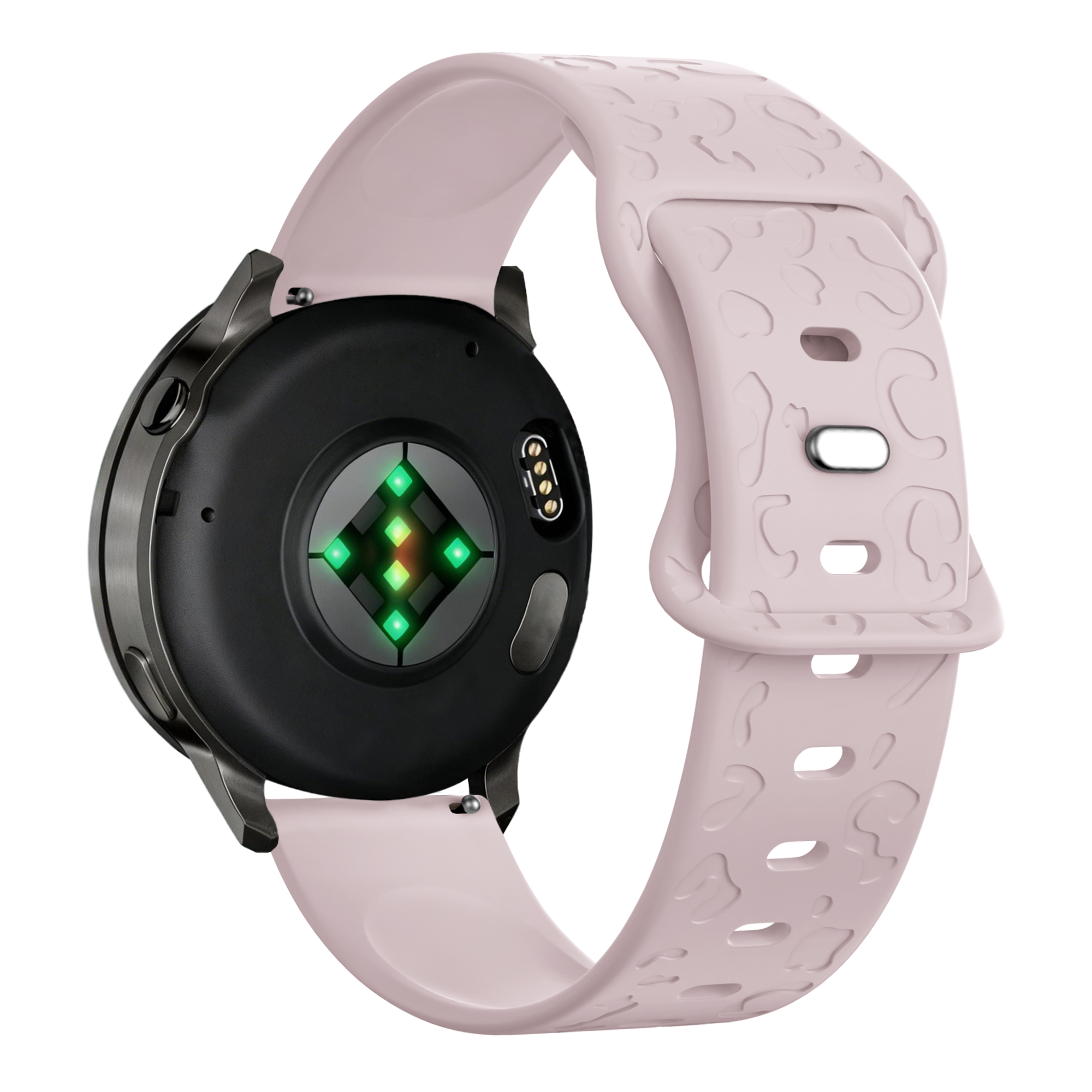 Bandz Garmin Vivoactive 4s siliconen band 'Leopard' (roze)