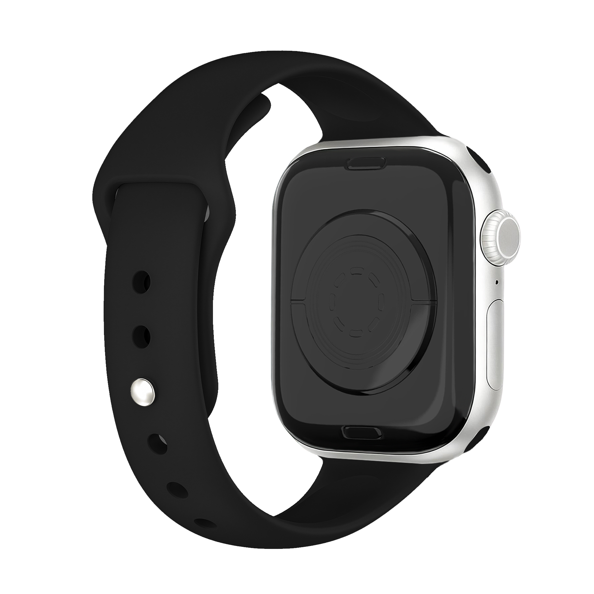 Apple Watch slimfit siliconen band (zwart)