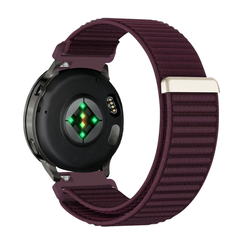 Bandz Garmin Venu 4 - 41mm nylon band 'Wave' (donkerpaars)