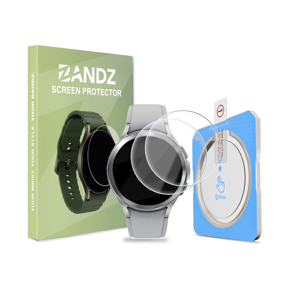 Bandz Samsung Galaxy Watch 4 Classic - 46mm screenprotector met One-Click tool