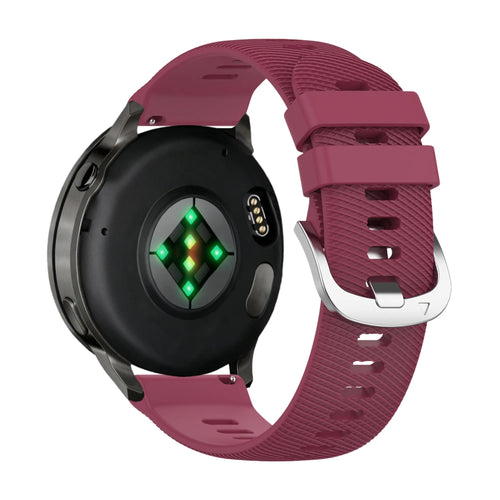Bandz Garmin Forerunner 265s siliconen band 'Deluxe' (wijnrood)