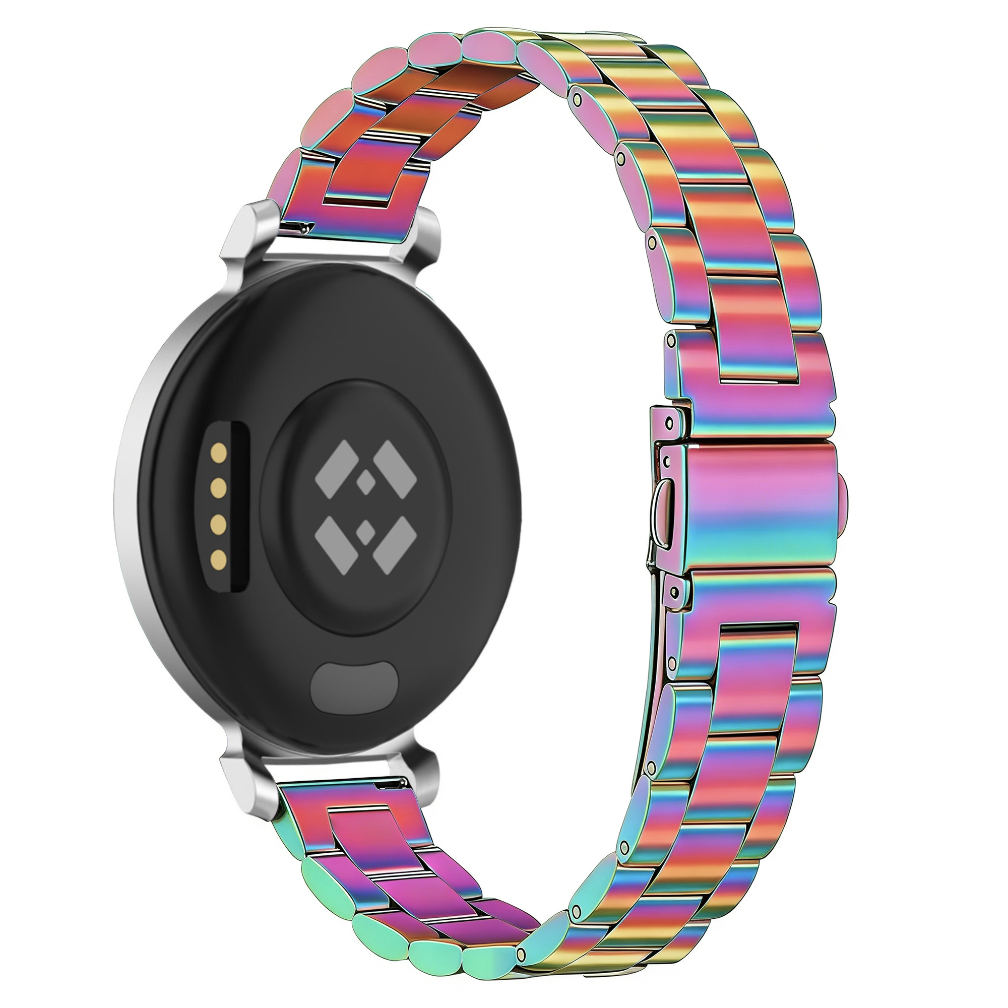 Bandz Pebble Round 2 - 14mm stalen band 'Classic' (regenboog)