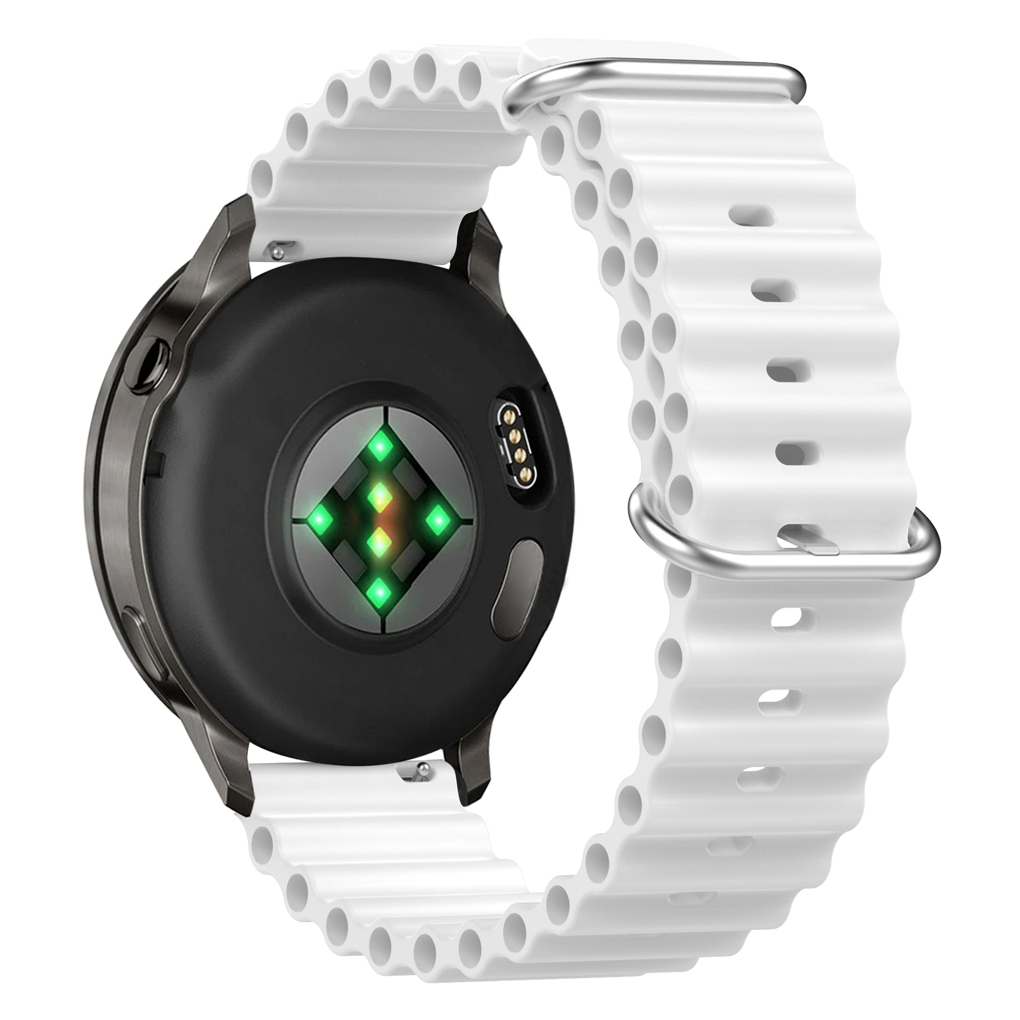 Bandz Garmin Vivoactive 3 ocean bandje 'Classic' (wit)