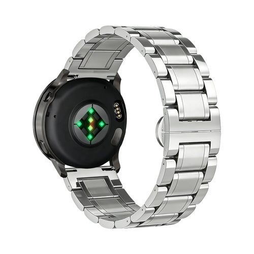Bandz Garmin Forerunner 70 Steel Link Strap 'Deluxe' (Silver)