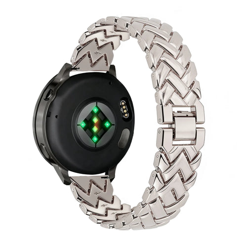 Bandz Garmin Venu 4 - 41mm metalen band 'V-type' (sterrenlicht)