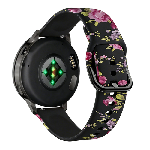 Bandz Garmin Venu 4 - 41mm siliconen band 'Pink Flower'