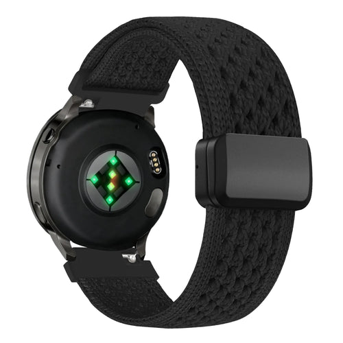 Bandz Garmin Forerunner 265s vintage nylon band (zwart)