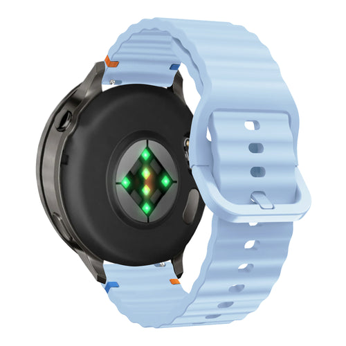 Bandz Garmin Forerunner 255 siliconen band 'Wave' (lichtblauw)