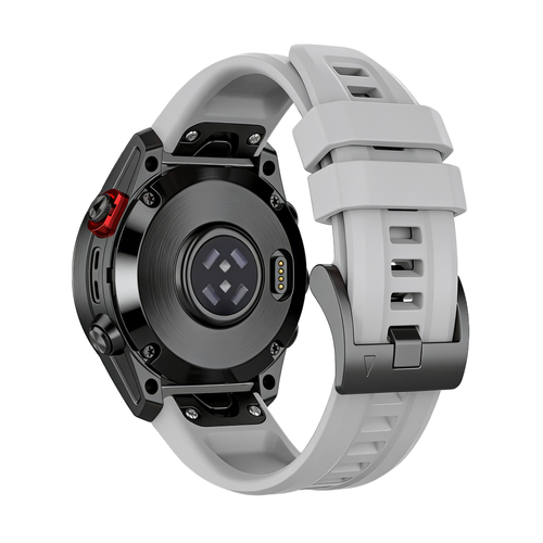 Bandz Garmin Epix Pro (Gen 2) 51mm siliconen band 'Classic' (grijs)