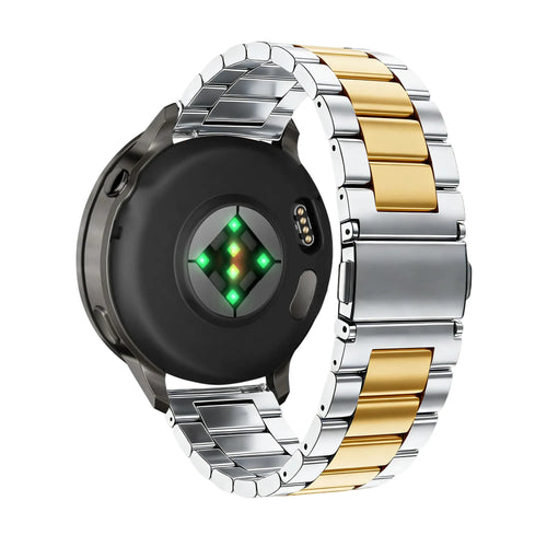 Bandz Garmin Forerunner 70 stalen band 'Classic' (zilver/goud)