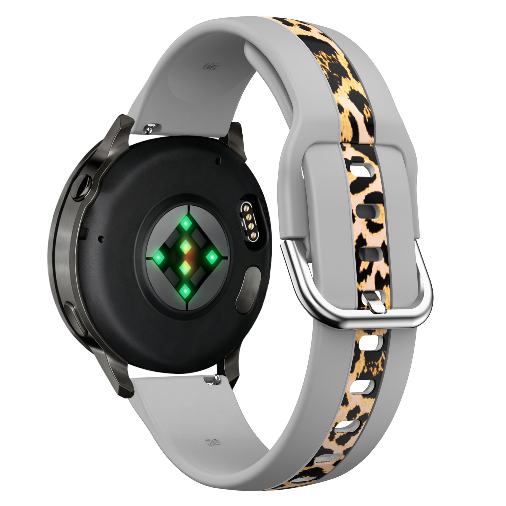 Bandz Gard Pro Health Smartwatch 3 - 41mm Dual Leopard Strap (Light Grey)