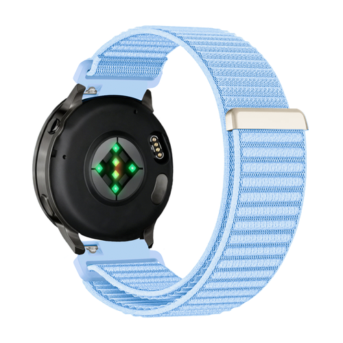 Bandz Garmin Venu 4 - 41mm nylon band 'Wave' (lichtblauw)