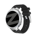 Bandz Samsung Galaxy Watch 8 - 40mm siliconen band 'Luxe Liquid' (zwart)