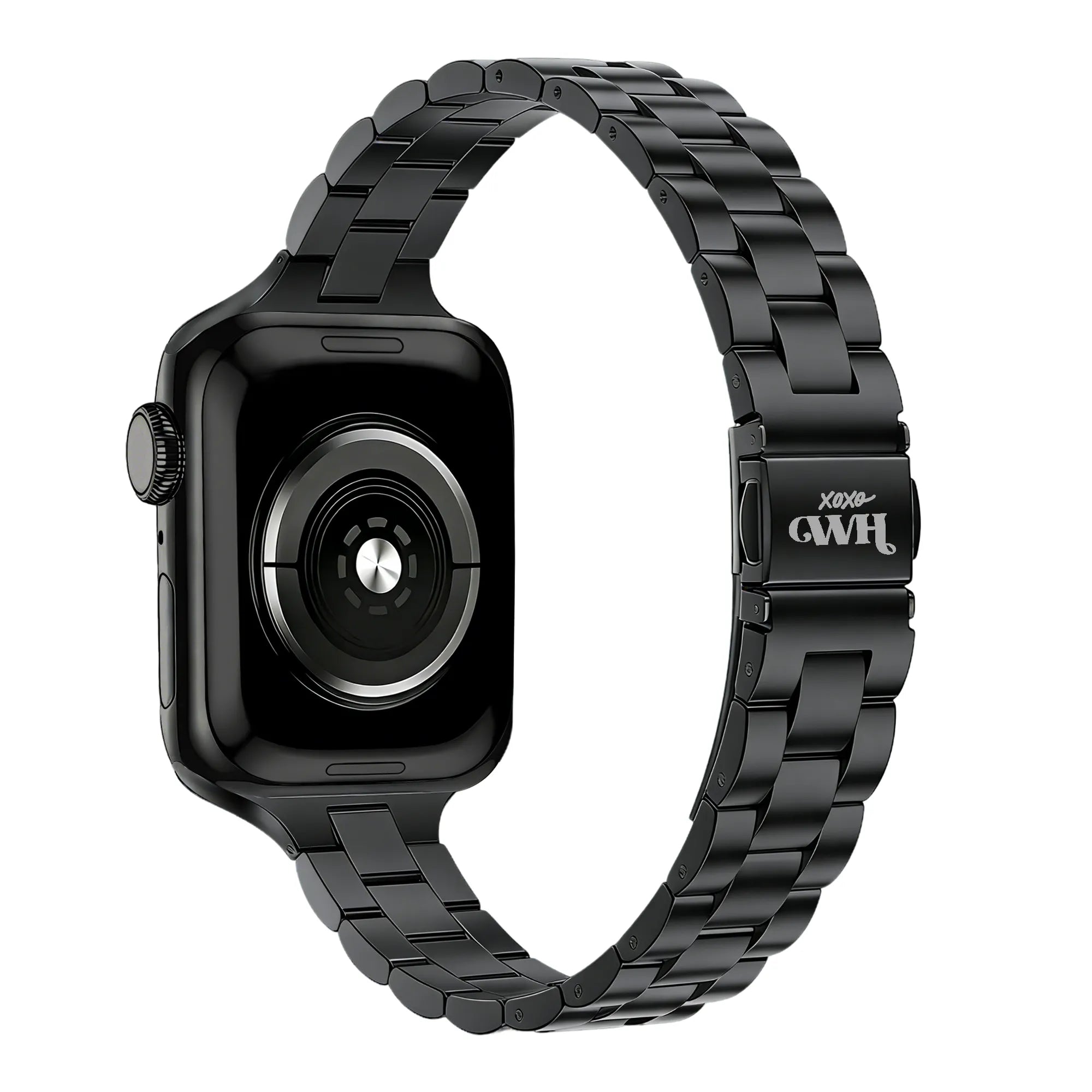 xoxo Wildhearts Apple Watch fijn stalen bandje (zwart)