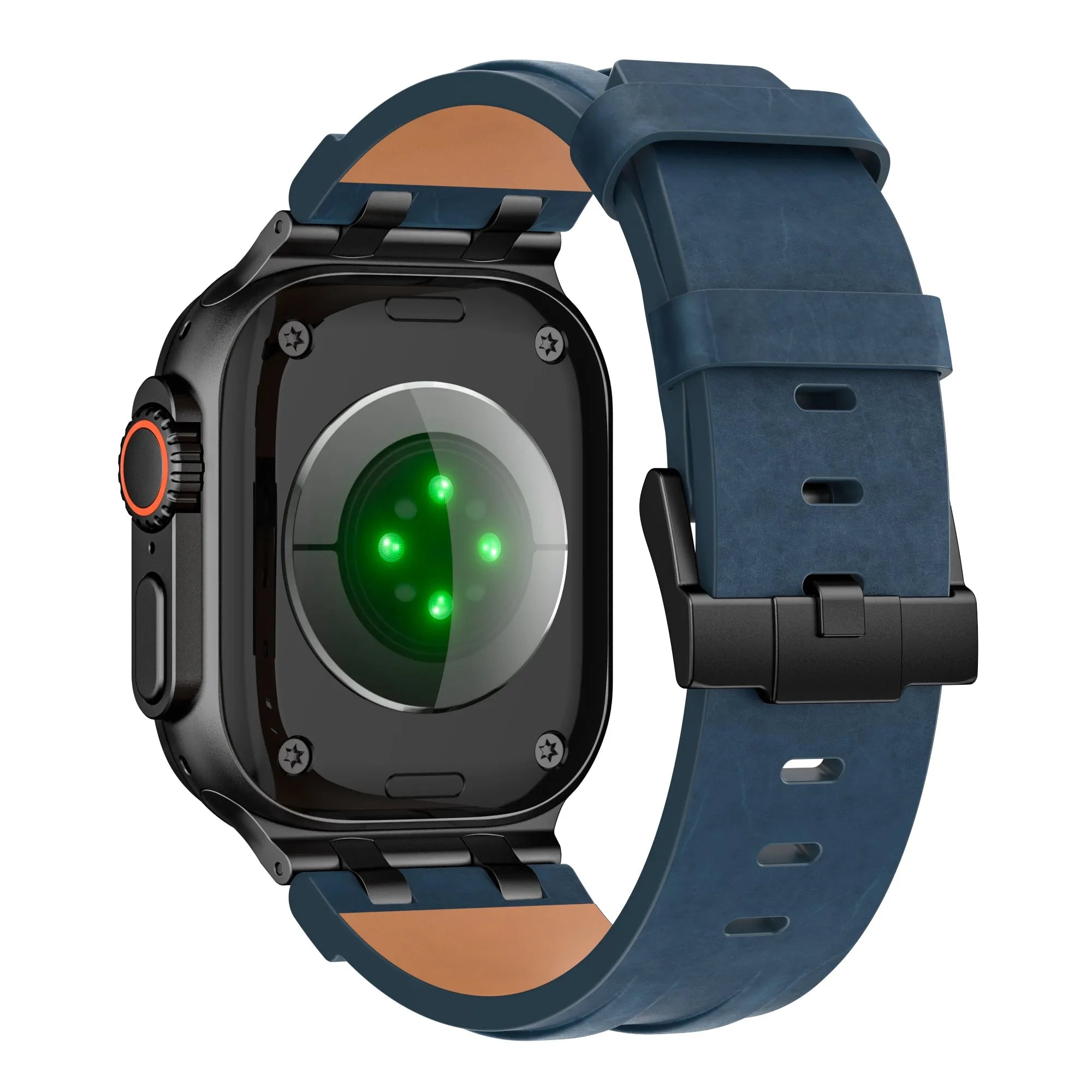 Apple Watch solide lederen band (donkerblauw)