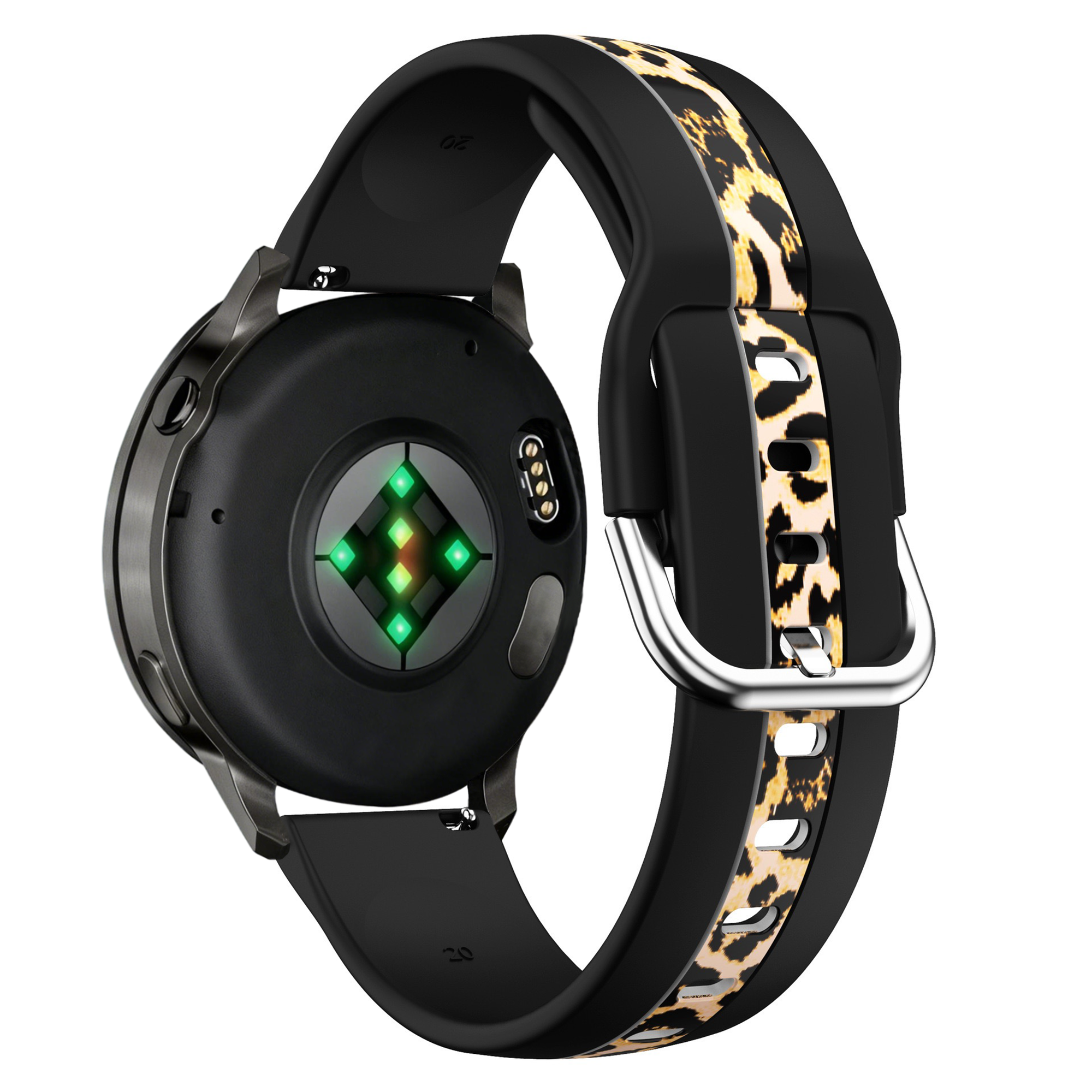 Bandz Gard Pro Health Smartwatch 3 - 41mm dual leopard bandje (zwart)