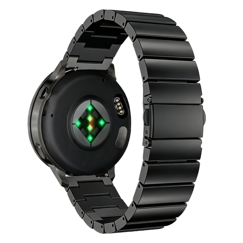 Bandz Garmin Forerunner 265 stalen band 'One Bead' (zwart)