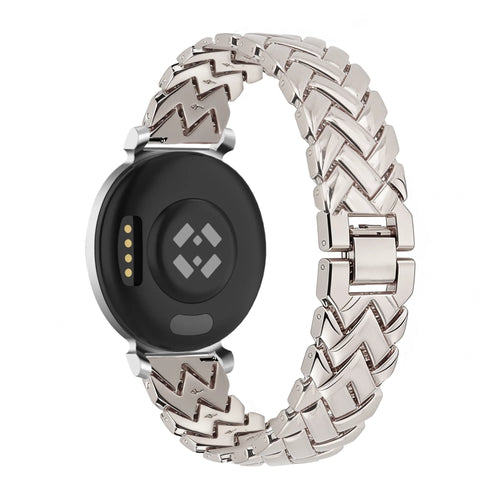Bandz Pebble Round 2 - 14mm metalen band 'V-type' (sterrenlicht)