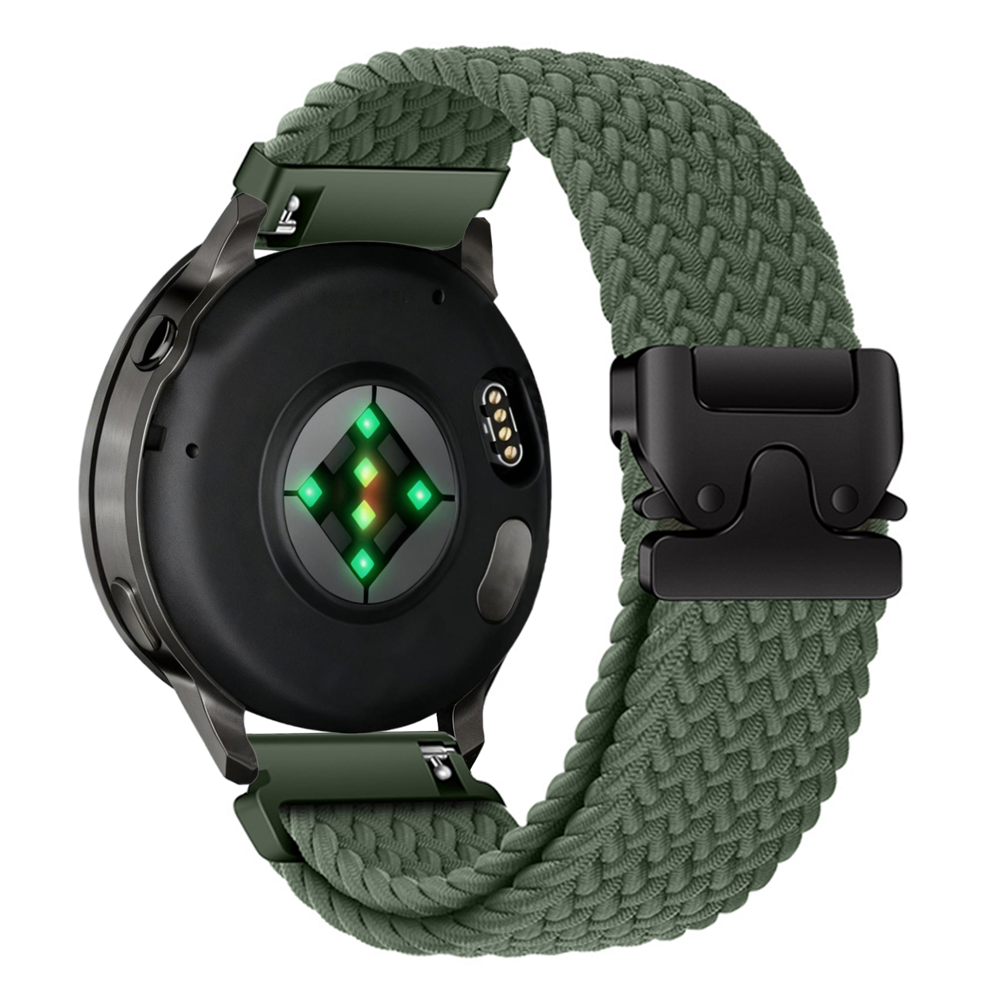 Bandz Garmin Venu 3s gevlochten band 'Parachute' (groen)